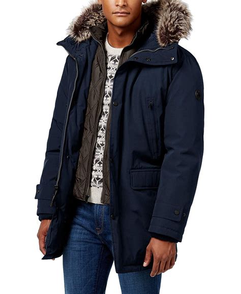 michael kors men's hooded bib snorkel parka reviews|Michael Kors Mens Faux Fur Warm Parka Coat .